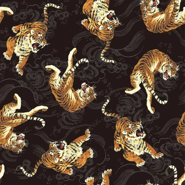 Patrón de tigre — Vector de stock