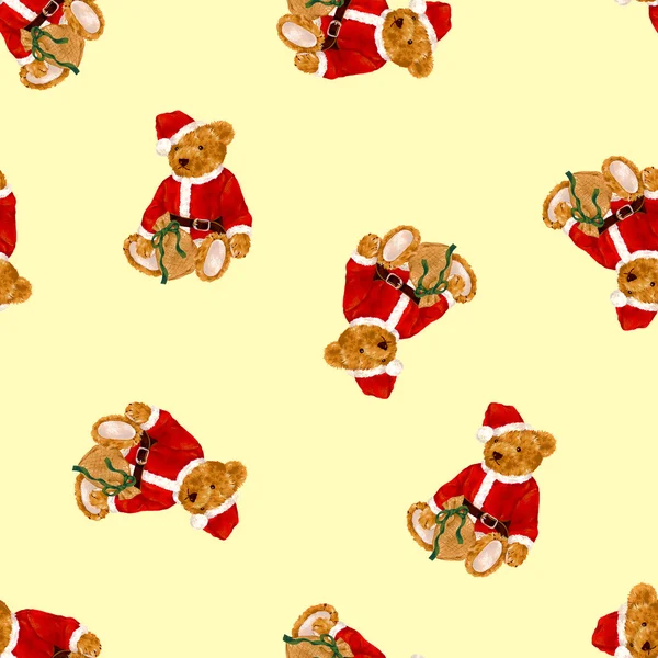 Santa bear pattern — Stock Photo, Image