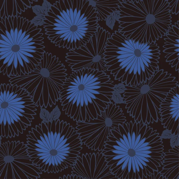 Pattern of chrysanthemum — Stock Vector