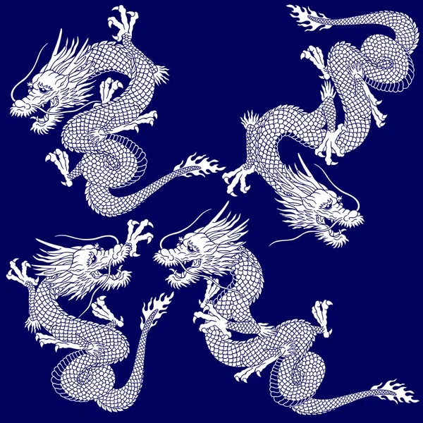 Dragón japonés — Archivo Imágenes Vectoriales