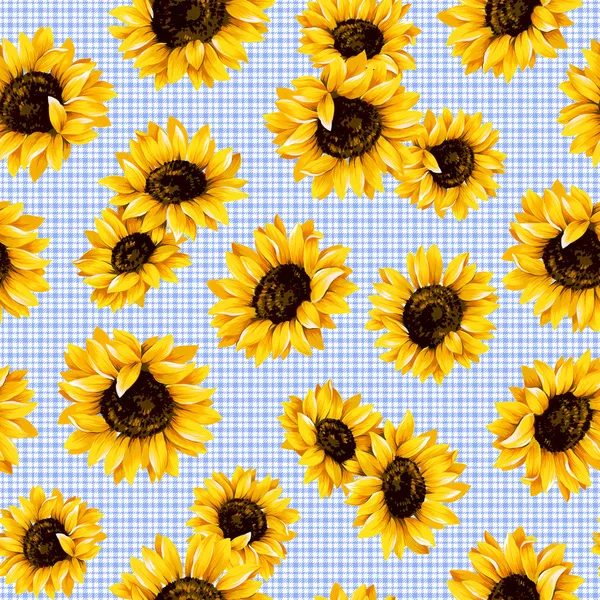 Sunflower pattern — Stock Photo, Image