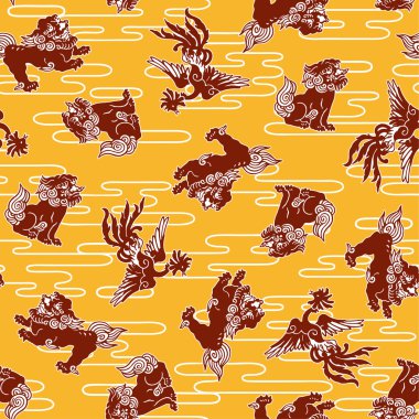 Güzel aslan ve phoenix