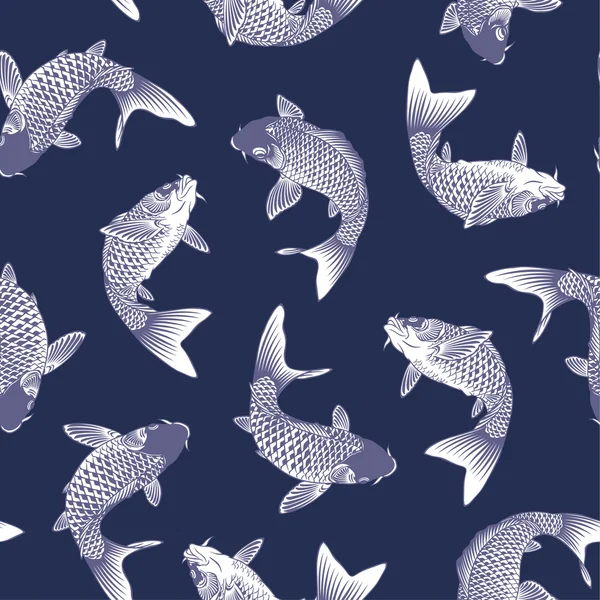 Carp pattern — Stock Vector