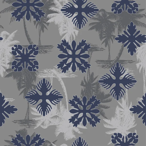 Hawaiian quilt, — Stockvector