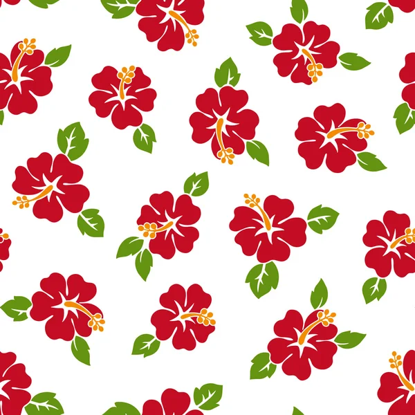 Hibiscus pattern — Stock Vector