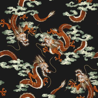 Japon ejderha deseni