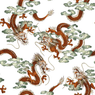 Japon ejderha deseni
