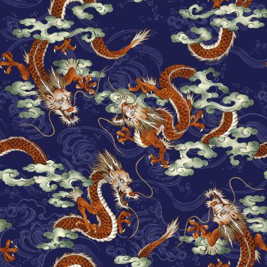 Japon ejderha deseni