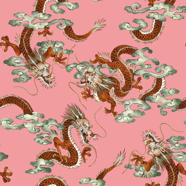 Japanese dragon pattern — Stock Photo, Image