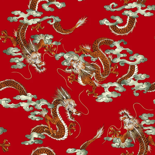 Japanese dragon pattern — Stock Photo, Image