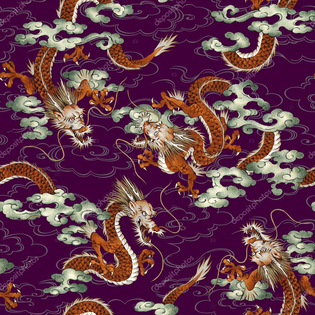 Japanese Dragon Pattern Stock Photo Image By C Daicokuebisu