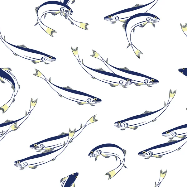 日本の魚パターン — ストックベクタ