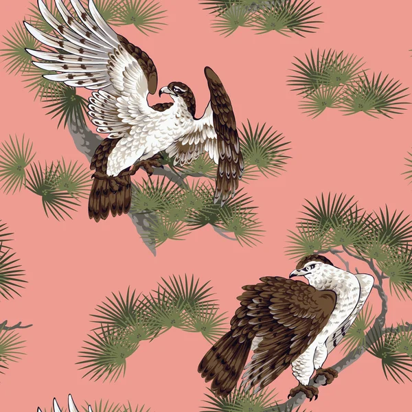 Japanese painting hawk — Stock Photo, Image