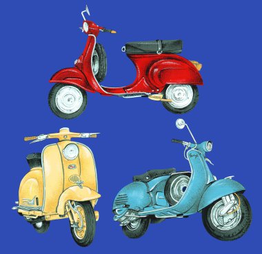 Motosiklet illüstrasyon