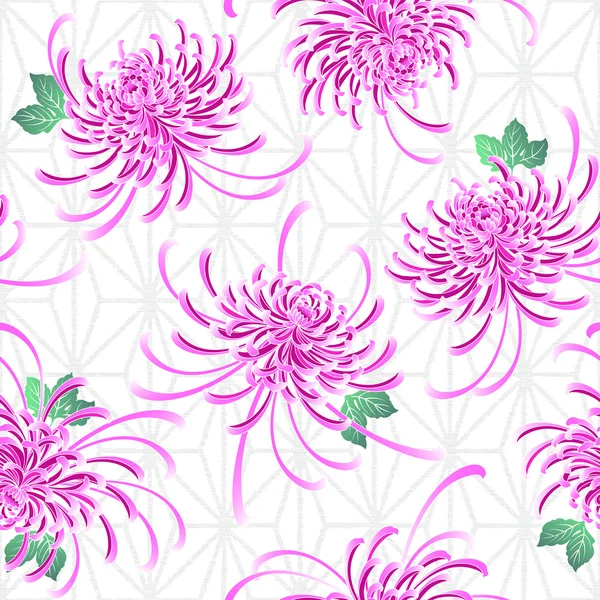 Chrysanthemum mönster — Stock vektor