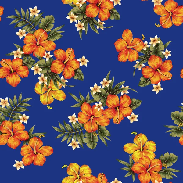 Hibiscus flower pattern — Stock Photo, Image