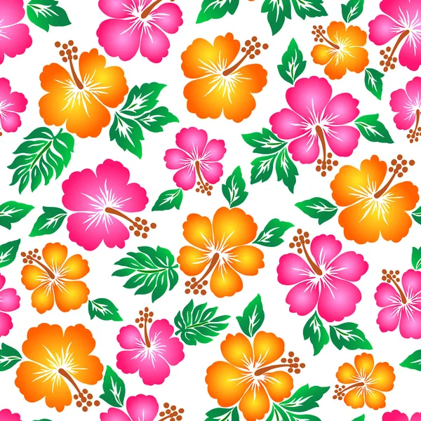 Hibiscus flower pattern — Stock Vector