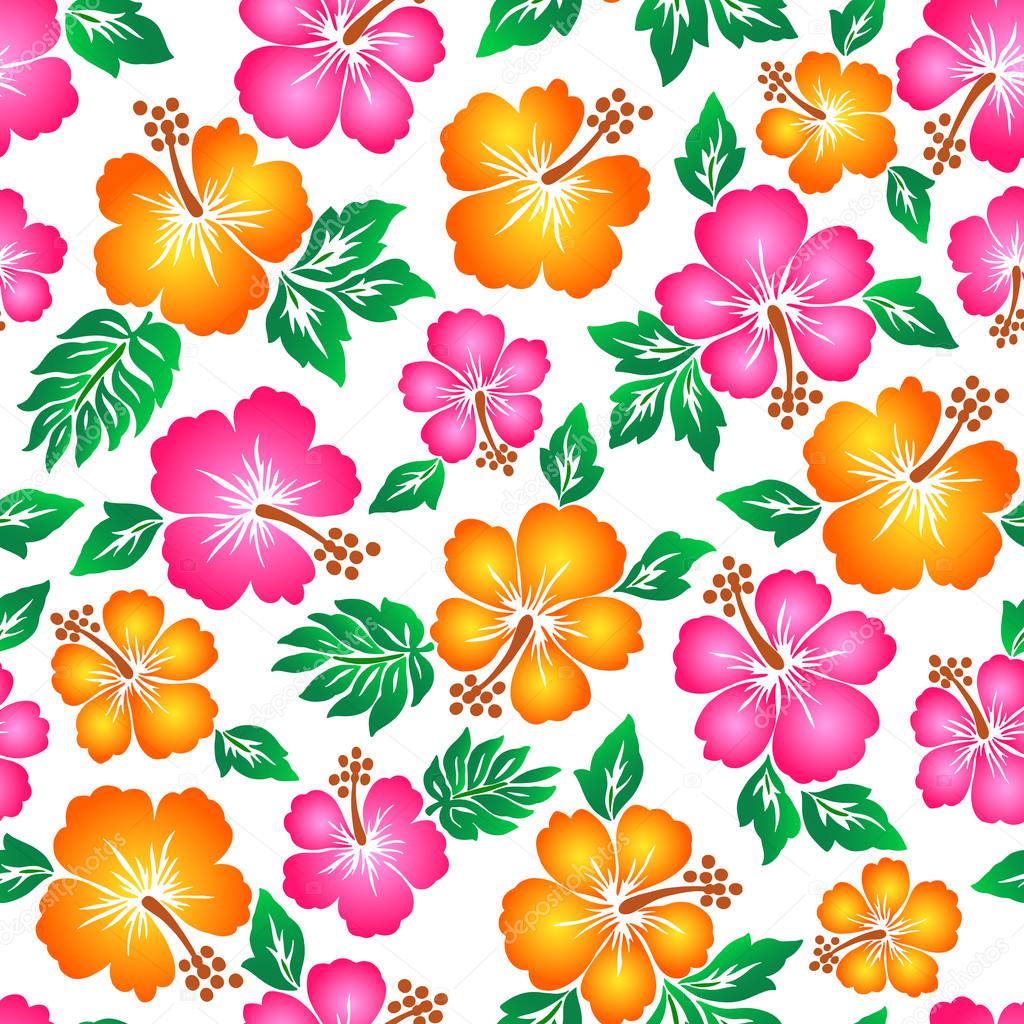 Hibiscus flower pattern Stock Vector by ©daicokuebisu 78102852