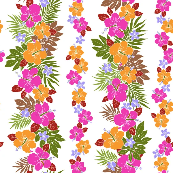 Hibiscus blommönster — Stock vektor