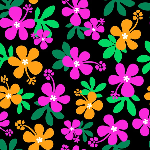 Kwiat hibiskusa wzór — Wektor stockowy