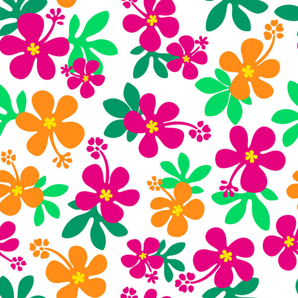 Цветочный узор гибискуса
