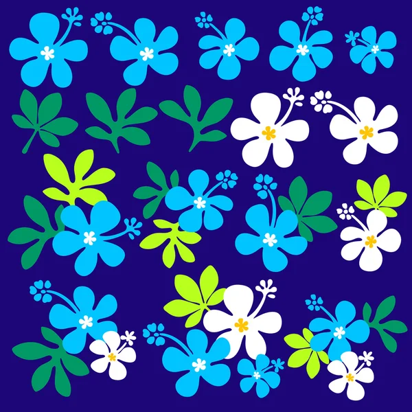Hibiscus Ilustración de flores — Vector de stock