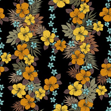 Hibiscus çiçek deseni