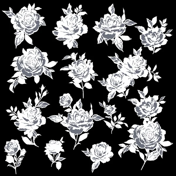 Иллюстрация цветов роз , — стоковый вектор