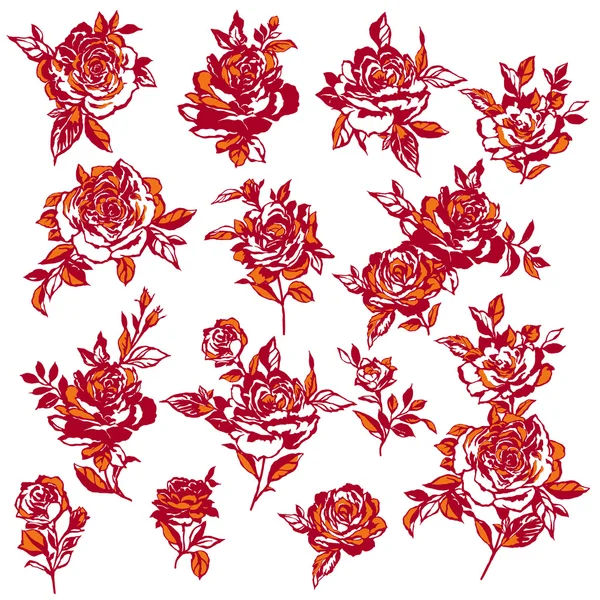 Ilustración flor rosa , — Archivo Imágenes Vectoriales