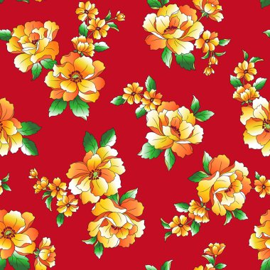 Çiçek illüstrasyon deseni