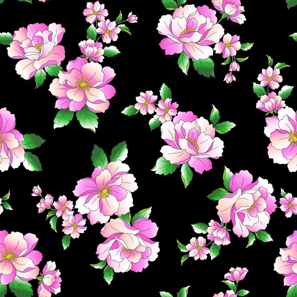 Patrón de ilustración flor — Archivo Imágenes Vectoriales