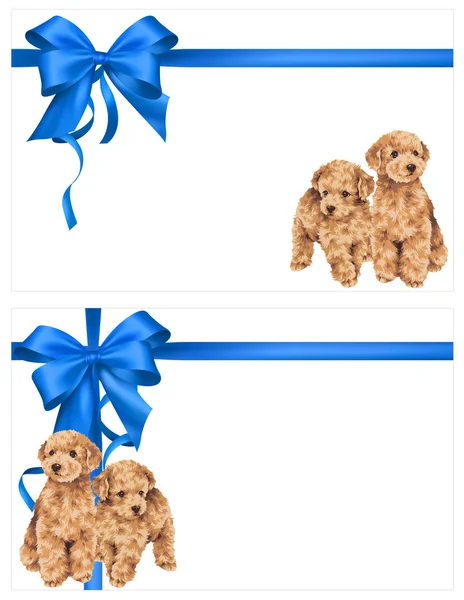 Illustration of dog and ribbon — Stock Photo, Image