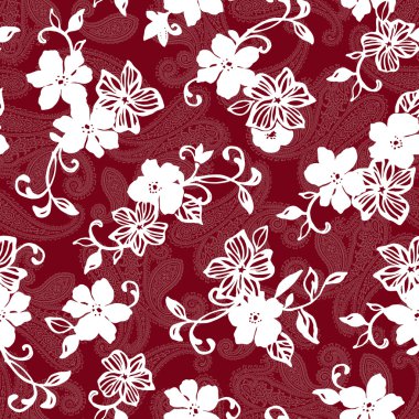 Çiçek illüstrasyon deseni