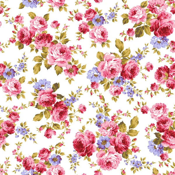 Motif fleur rose, — Image vectorielle