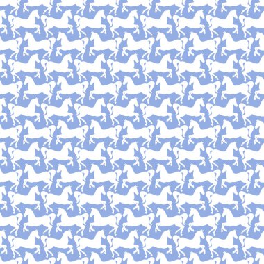 Basit at silueti pürüzsüz desen,