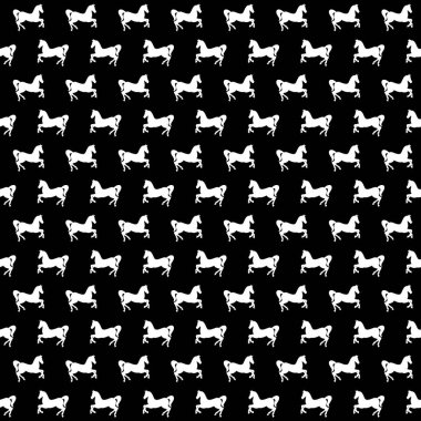 Basit at silueti pürüzsüz desen,