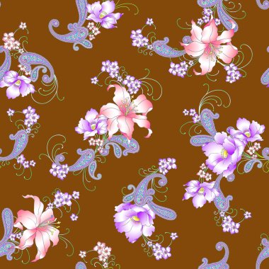 Zambak desenli desen