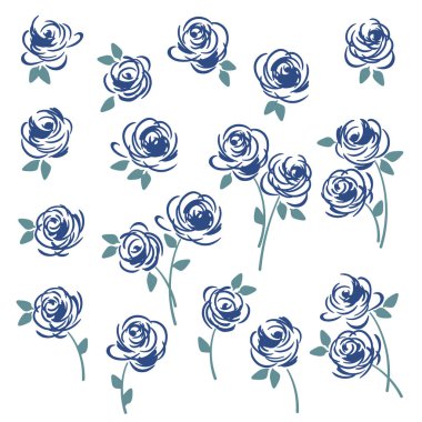 Tekstil tasarımı için soyut çiçek materyali ideal,