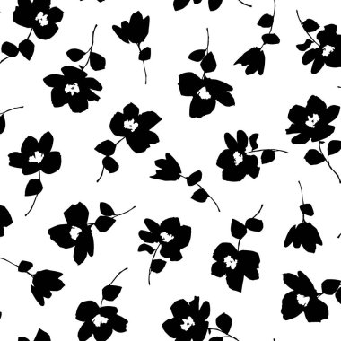 Güzel ve sevimli çiçek pürüzsüz desen,