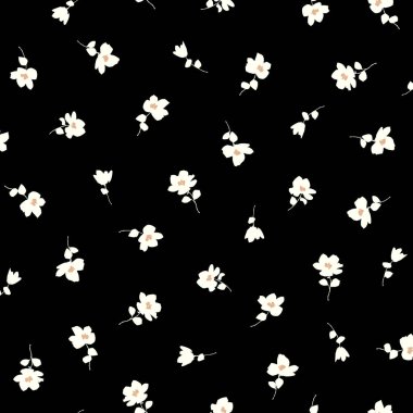 Güzel ve sevimli çiçek pürüzsüz desen,