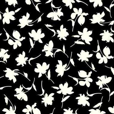 Soyut çiçek deseni tekstil tasarımı için mükemmel.,