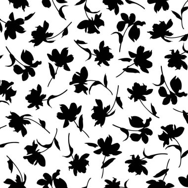 Soyut çiçek deseni tekstil tasarımı için mükemmel.,