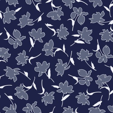 Soyut çiçek deseni tekstil tasarımı için mükemmel.,