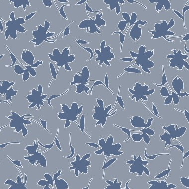 Soyut çiçek deseni tekstil tasarımı için mükemmel.,