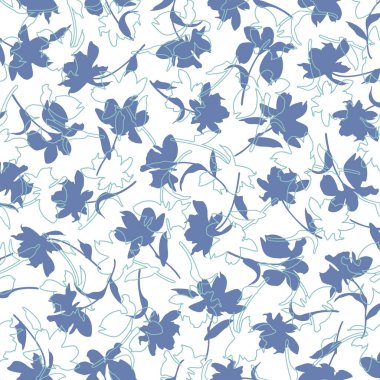 Soyut çiçek deseni tekstil tasarımı için mükemmel.,