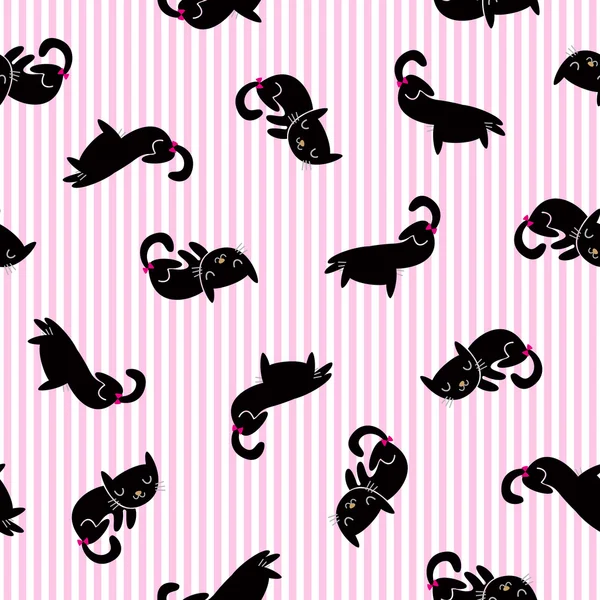 Όμορφη γάτα μοτίβο — Διανυσματικό Αρχείο