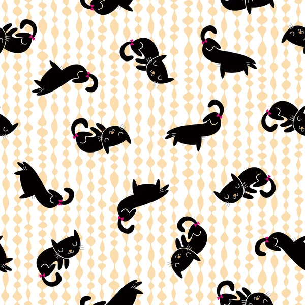 Joli motif de chat — Image vectorielle