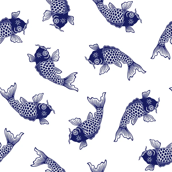 รูปแบบปลาคาร์พ — ภาพเวกเตอร์สต็อก