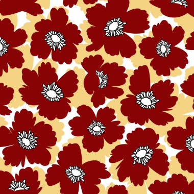 Soyut çiçek deseni tekstil tasarımı için mükemmel.,