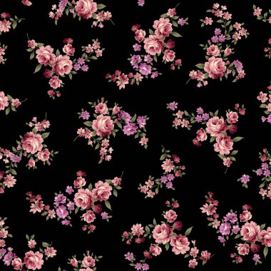 Güzel çiçek deseni tekstil tasarımı için mükemmel.,